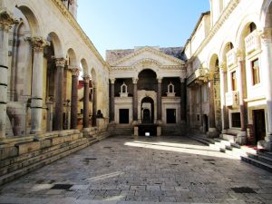 Peristyle of Diocletian's Palace is the main imperial square of this wonderful roman building