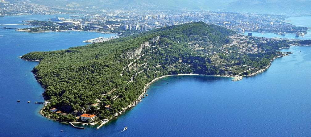 Marjan Hill in Split is located on the west side of Split peninsula