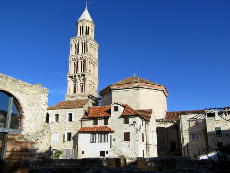 Cathedral in Split is one of the oldest ones in the world. It was Diocletian's mausoleum. Belfy of St. Domnius in Split is 60 meters high.
